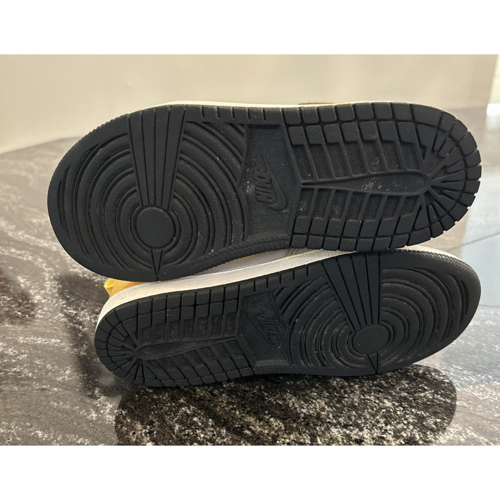 Nike AIR JORDAN 1 TODDLER Basketball Sneakers Size 13C Shoes Yellow Black White - Picture 12 of 16